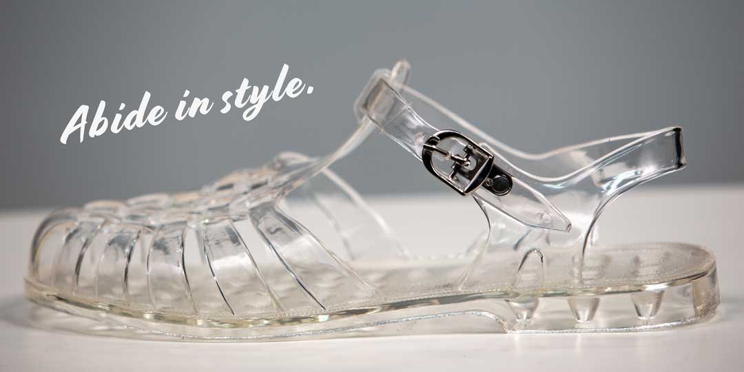 Clear jelly slides online women's