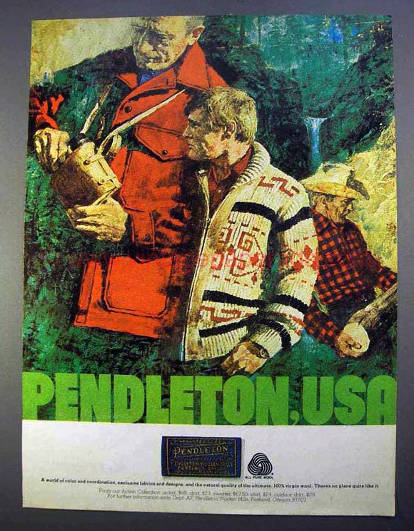 Old Pendleton Ad for The Westerly Cardigan