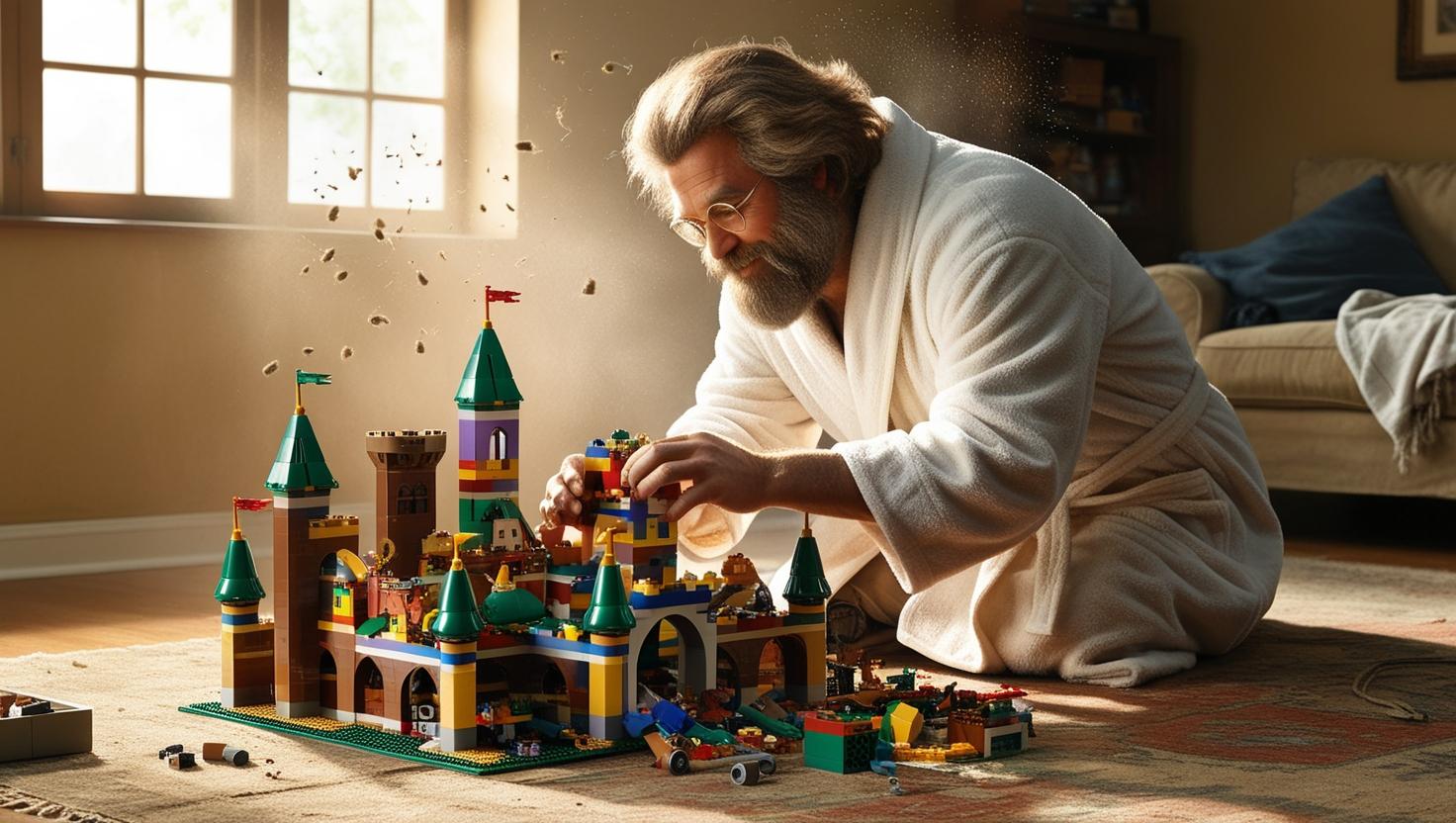 jeff lebowski building LEGOs The Dude Building LEGO