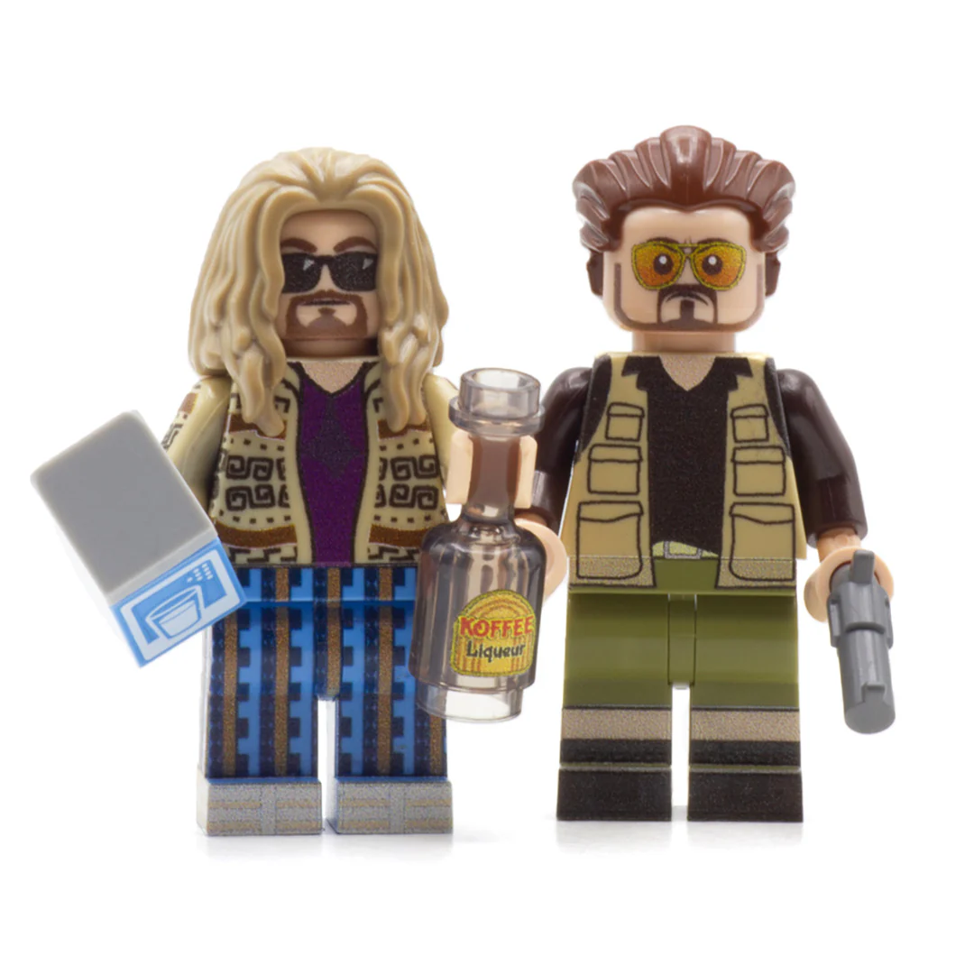 The Dude and Walter as Mini Figs - LEGO Lebowski